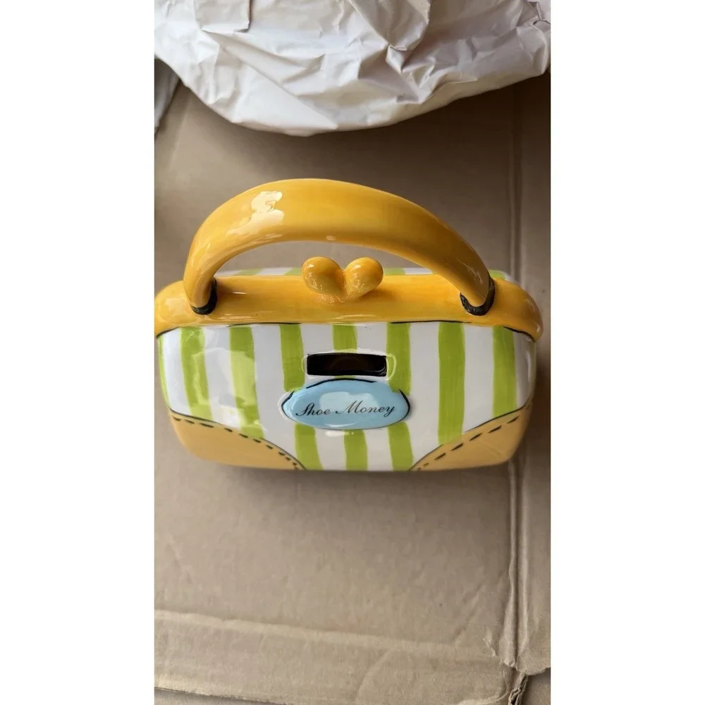 Ceramic Purse Coin Bank 